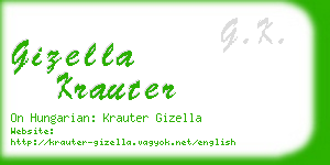 gizella krauter business card